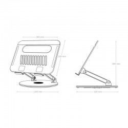 SOPORTE AISENS SOBREMESA TABLET/NOTEBOOK ERGONOMICO 360º 10-17 SILVER