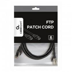 CABLE DE RED CAT.6 FTP 2M GEMBIRD BLACK