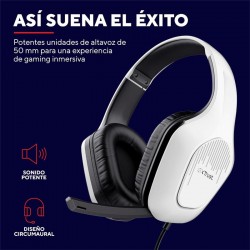 AURICULARES + MICROFONO TRUST GAMING GXT 415PS ZIROX MULTI HEADSET WHITE